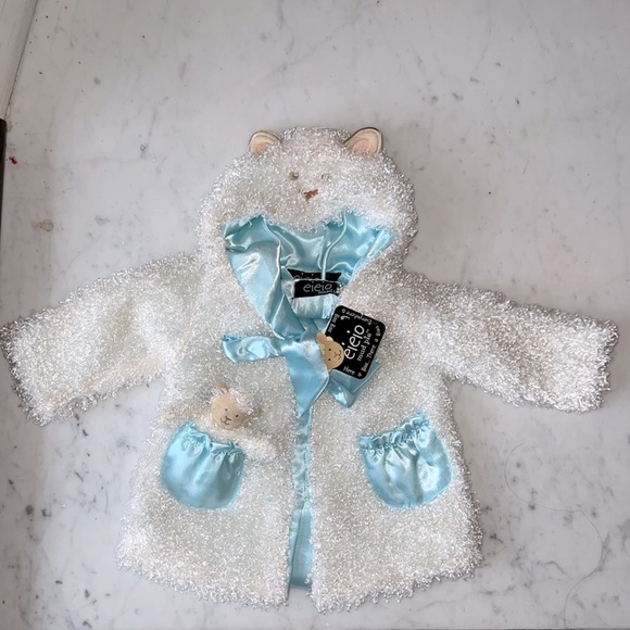 New with tag EIEIO mudpie Lamb Hooded Jacket 0-12 months - Picture 3 of 7